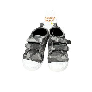 Jumping Beans Kids Gray Camouflage Velcro Sneakers Size 9
